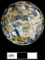 Bennington or “Bennies” marble found in the cellar of a collapsed building - click image to see a larger view.